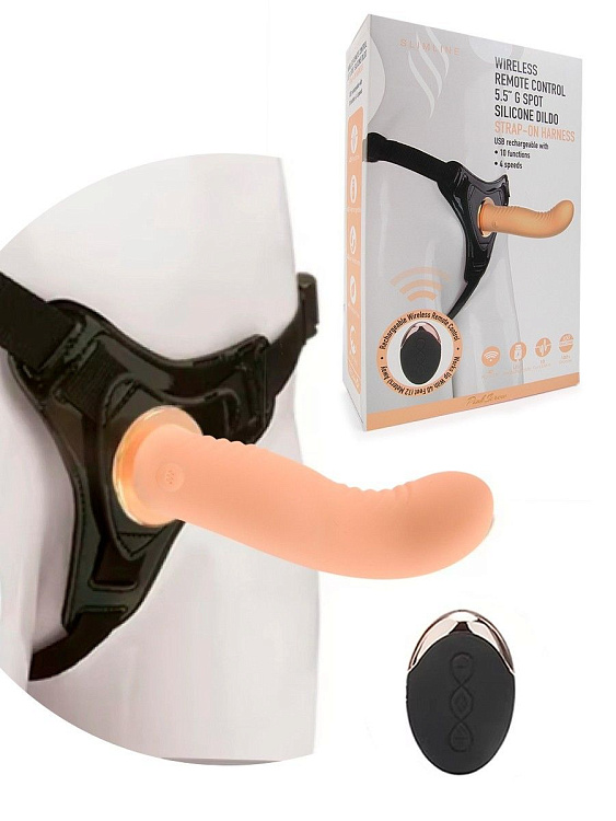 Женский вибрострапон со съемной насадкой и пультом ДУ