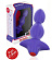 Фиолетовая анальная вибропробка с управлением через приложение - 13,5 см.
