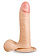 Телесный фаллоимитатор с подошвой-присоской - 20 см.