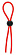 Красное эрекционное лассо с одной бусинкой-утяжкой STRETCHY THICK LASSO