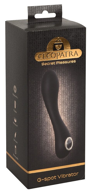 Черный элегантный вибратор Cleopatra G-Spot Vibrator - 19,7 см.