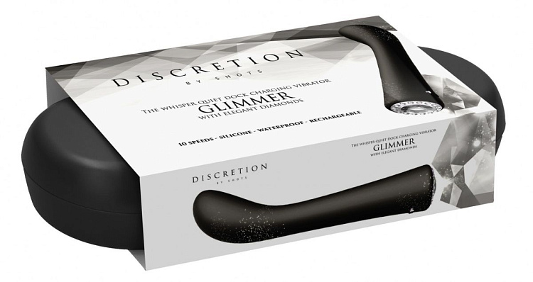 Черный вибромассажер для точки G Glimmer - 20,5 см.