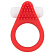 Красное эрекционное кольцо LIT-UP SILICONE STIMU RING 1 RED