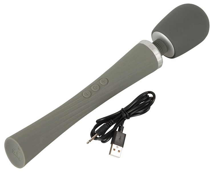 Серый жезловый вибратор Super Strong Wand Vibrator