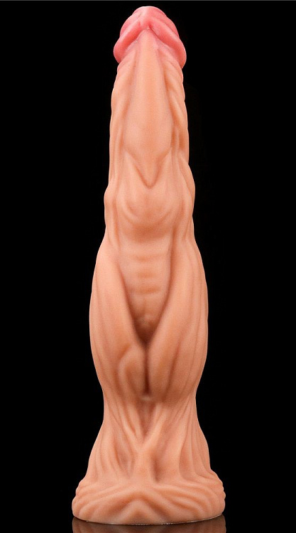 Телесный фаллоимитатор 9.5 Dual layered Platinum Silicone Cock - 24,5 см.