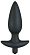 Чёрная анальная вибровтулка Black Velvet с 5 скоростями - 17 см.