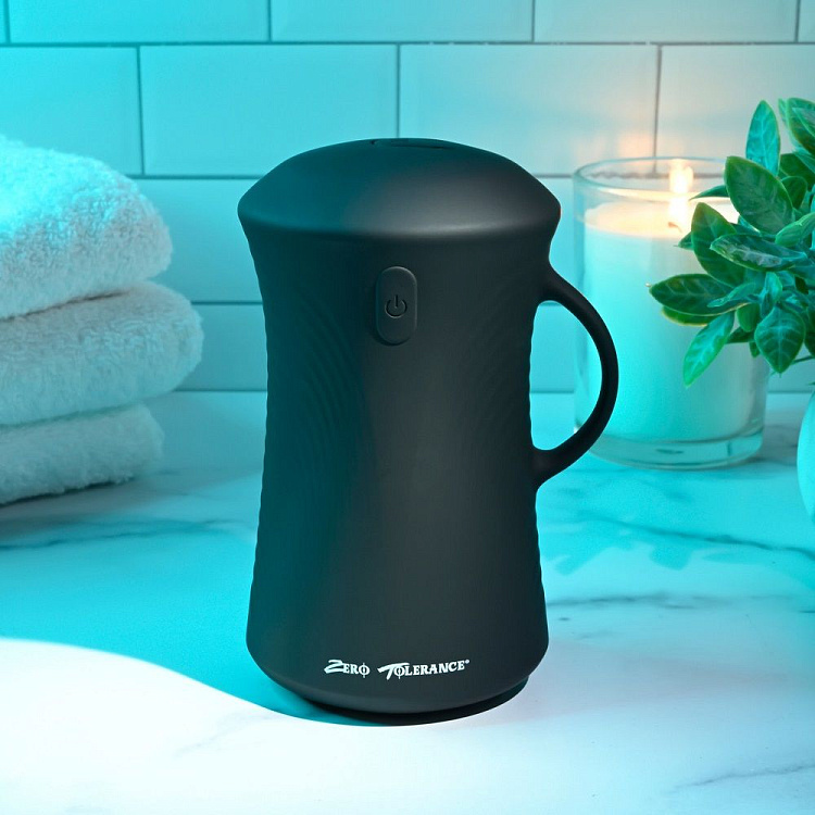 Черный вибромастурбатор с гироскопом Gyro Stroke