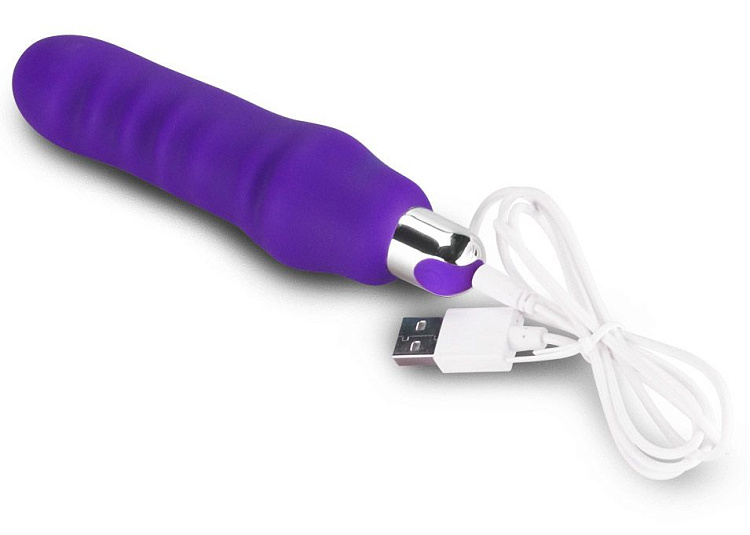 Фиолетовый вибратор Rechargeable IJOY Silicone Waver - 16,5 см.