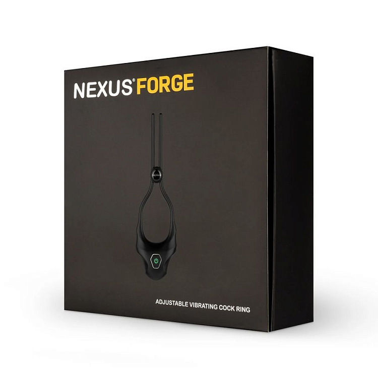 Черное эрекционное лассо с вибрацией Nexus Forge