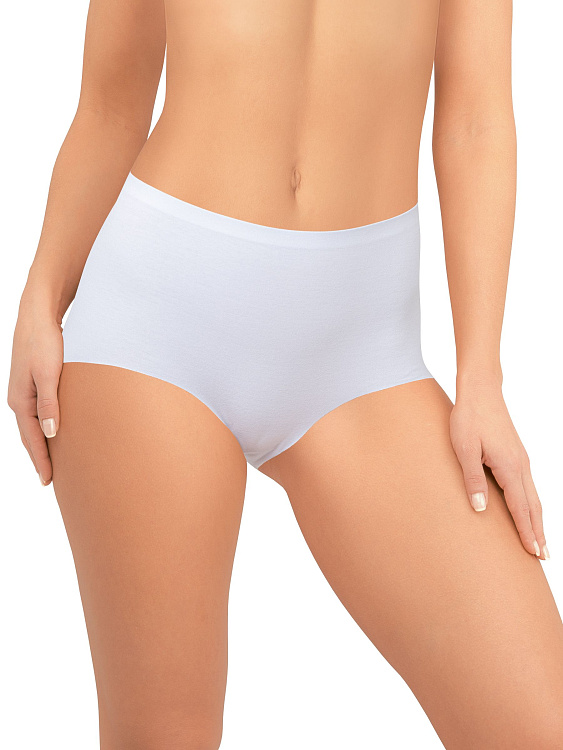 Высокие бесшовные трусики-слипы без рисунка