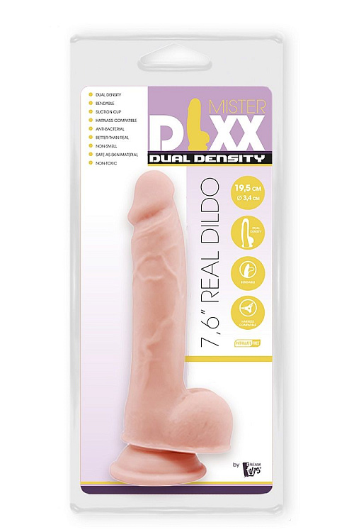 Телесный фаллоимитатор-реалистик Dual Density Dildo - 19,5 см.