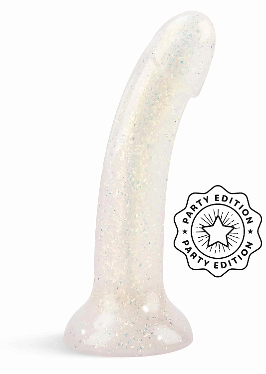 Фаллоимитатор из жидкого силикона с блестками Dildolls Extravaganza