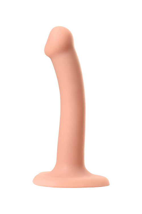 Телесный фаллос на присоске Silicone Bendable Dildo S - 17 см.