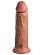 Кофейный фаллоимитатор 8  Silicone Dual Density Cock - 22,8 см.