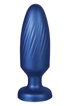 Синяя анальная пробка 4 Inch Silicone Anal Plug - 12 см.