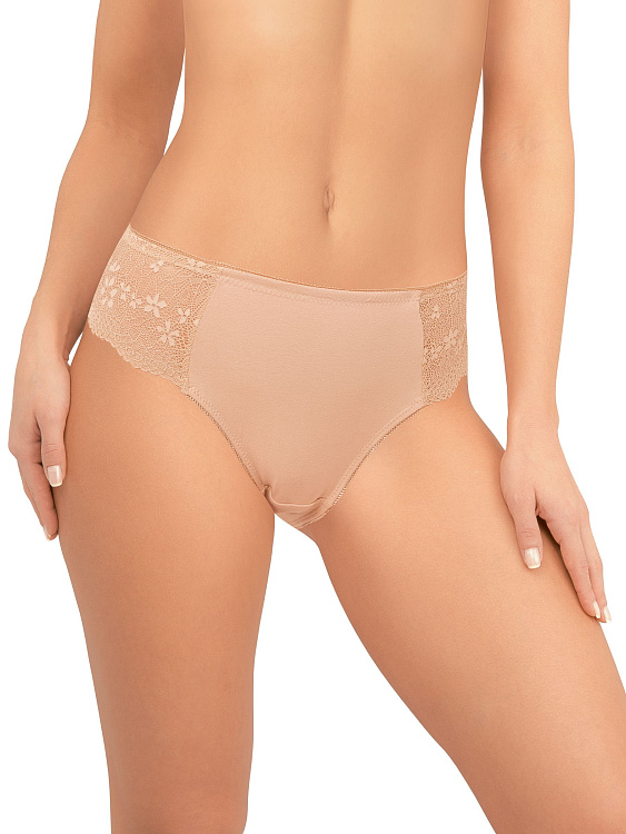 Трусики-слипы с мягким цветочным кружевом по бокам