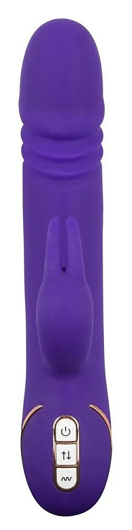 Фиолетовый вибратор-кролик Stoss Stange - 23 см.