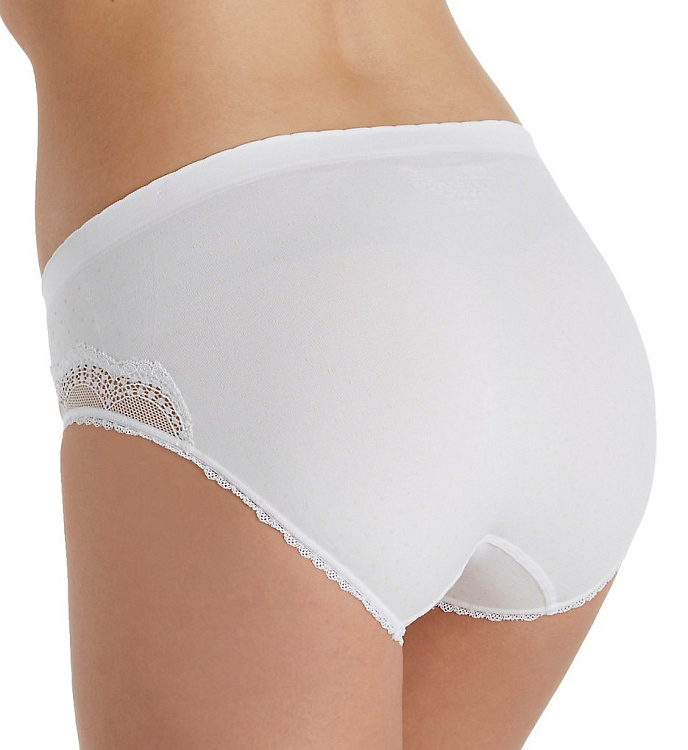 Белые трусы-хипстеры Casual Comfort в мелкий горох