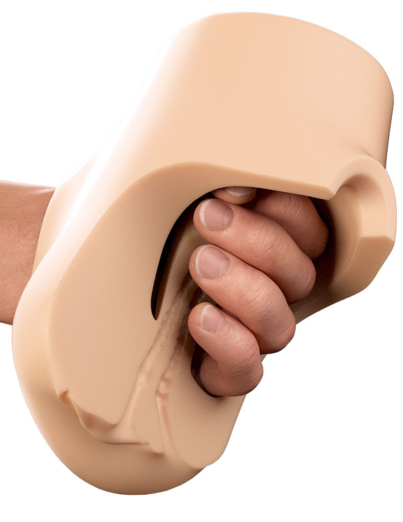 Телесный мастурбатор с вибрацией Double Pounder Vibrating Squeeze Stroker