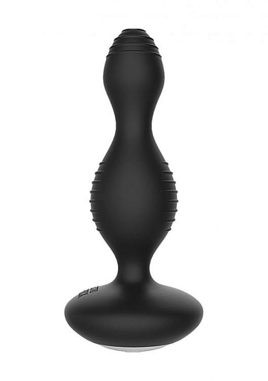 Чёрная анальная пробка с электростимуляцией E-Stimulation Vibrating Buttplug - 14 см.