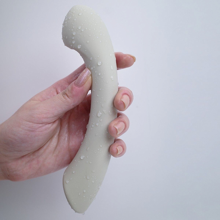 Серый вибростимулятор точки G Mirage - 17,8 см.