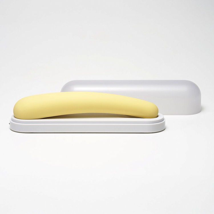 Желтый вибратор iroha Fit Mikazuki - 17,7 см.