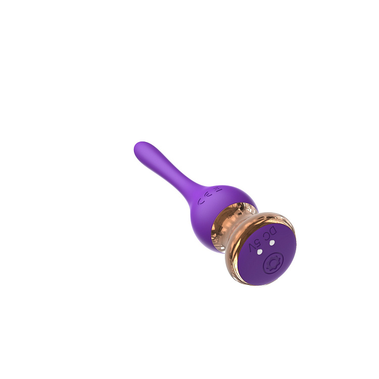 Фиолетовый вибромассажер Nipple Vibrator - 14,5 см.