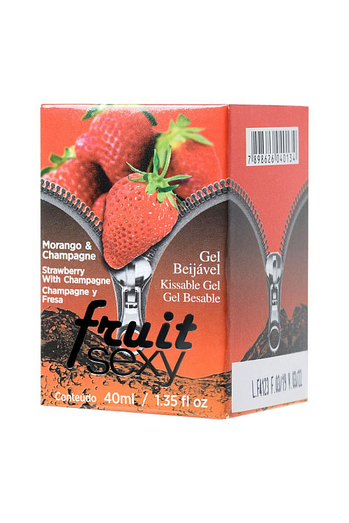 Массажное масло FRUIT SEXY Strawberry   Champagne с ароматом клубники и шампанского - 40 мл.