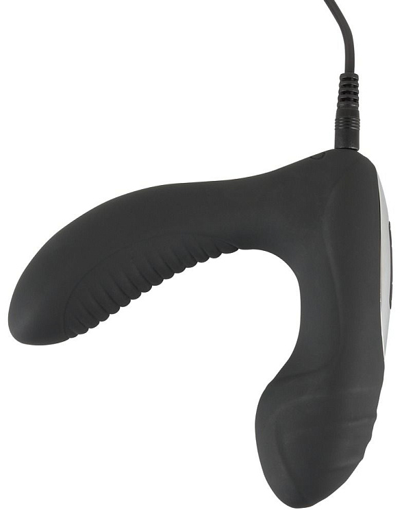 Черная анальная втулка с вибрацией и функцией нагрева Warming   Vibrating Butt Plug