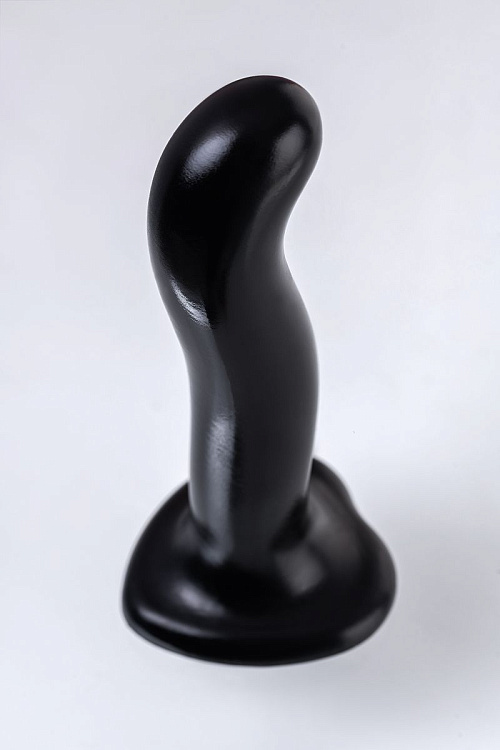 Черный стимулятор для пар P G-Spot Dildo Size M - 18 см.