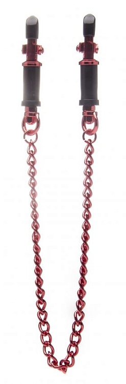 Красные зажимы для сосков Vice Nipple Clamps