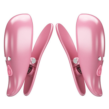 Розовые вибромассажеры для сосков с пультом ДУ Cayley