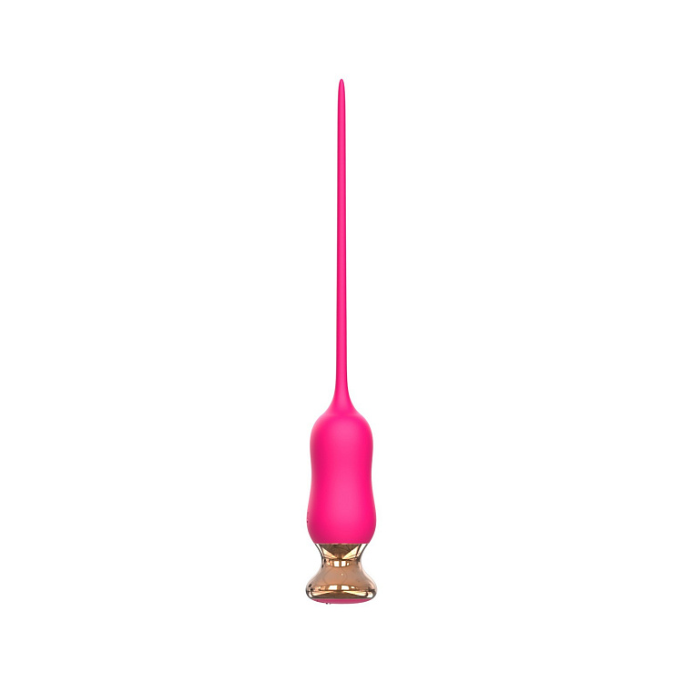 Розовый тонкий стимулятор Nipple Vibrator - 23 см.