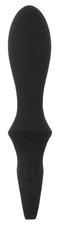 Черный вибратор-кролик с функцией расширения Inflatable Rabbit Vibrator - 18,3 см.