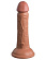 Кофейный фаллоимитатор 6  Silicone Dual Density Cock - 17 см.