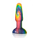 Разноцветная анальная пробка с эффектом римминга Peace   Love Tie-Dye - 15,2 см.
