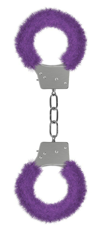 Пушистые фиолетовые наручники OUCH! Purple