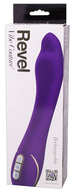 Фиолетовый G-стимулятор с вибрацией Revel - 22,2 см.
