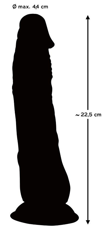 Прозрачный фаллоимитатор Clear Dildo на присоске - 22,5 см.
