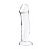 Прозрачный стеклянный фаллоимитатор 6’’ Glass Dildo With Veins   Flat Base - 15,2 см.