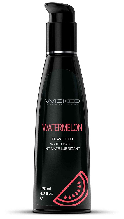 Лубрикант с ароматом арбуза Wicked Aqua Watermelon - 120 мл.