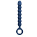 Синяя анальная цепочка - 28,5 см.