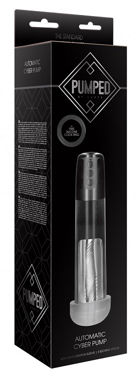 Автоматическая прозрачная вакуумная помпа Automatic Cyber Pump with Masturbation Sleeve