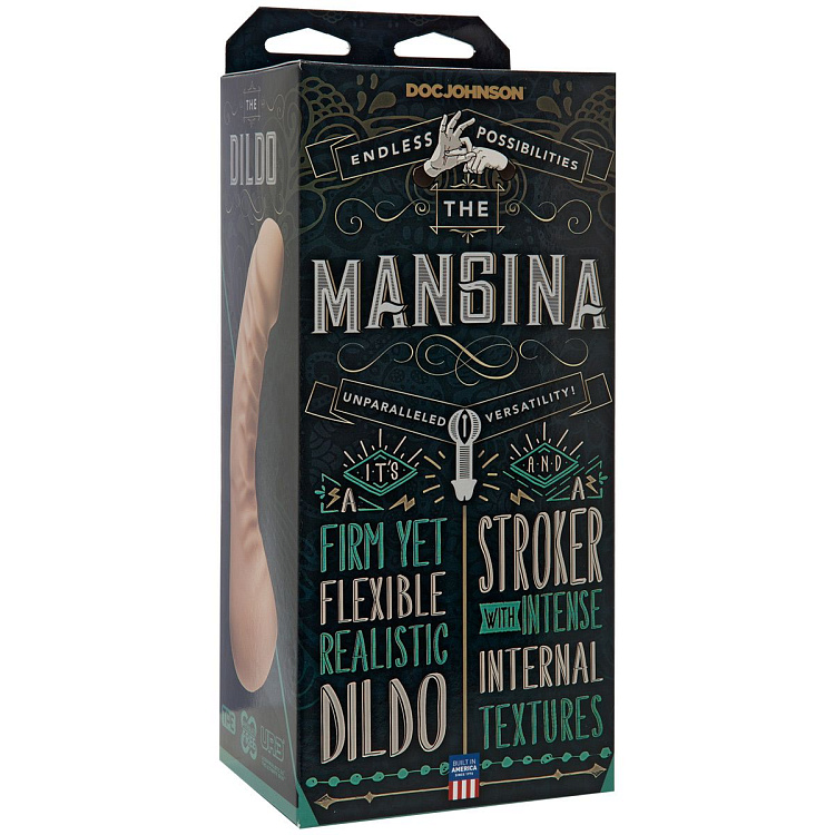 Мастурбатор с фаллоимитатором The Mangina - 24 см.