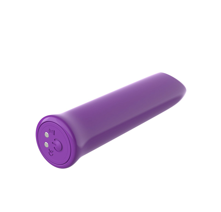 Фиолетовый перезаряжаемый мини-вибратор - 13,7 см.