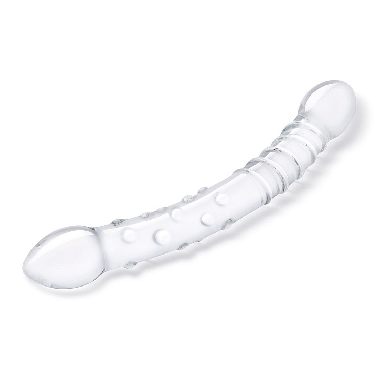 Двусторонний стеклянный фаллоимитатор 12’’ Girthy Double Trouble Glass Dildo - 30 см.