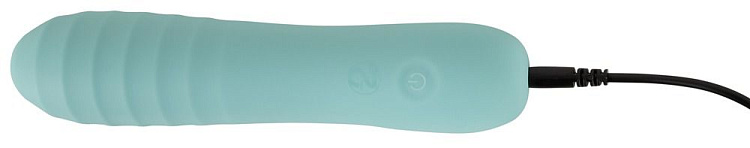 Аквамариновый мини-вибратор Straight Vibrator - 16,4 см.