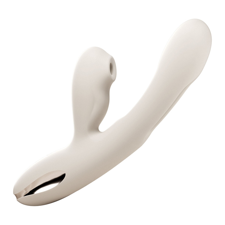 Хай-тек вибратор с таппингом и вакуумом Angela - 21,8 см.