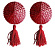Красные круглые пестисы Nipple Tassels Round
