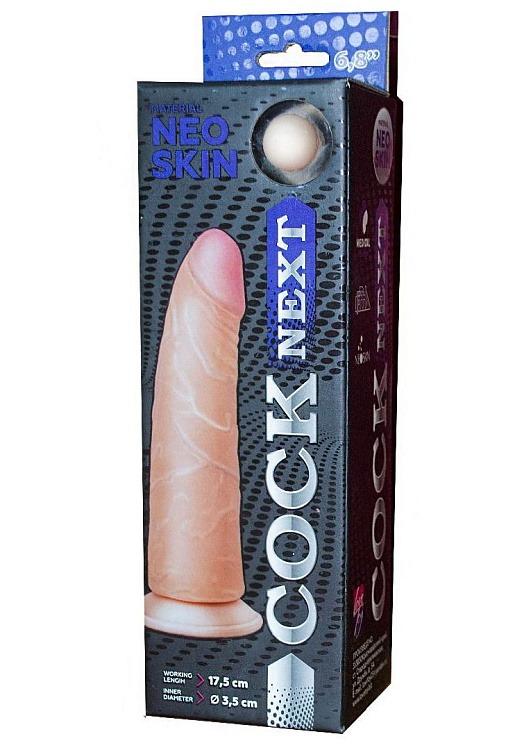 Фаллоимитатор COCK NEXT 6  с присоской - 17,5 см.